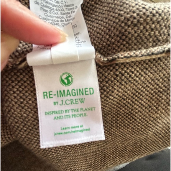 J Crew Black Brown Tan Leopard Animal Print Long Sleeve Sweater Dress Size S - Picture 9 of 11